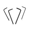 0.9-8mm Black Carbon Steel Metric Hex Key L-Shaped Wrench