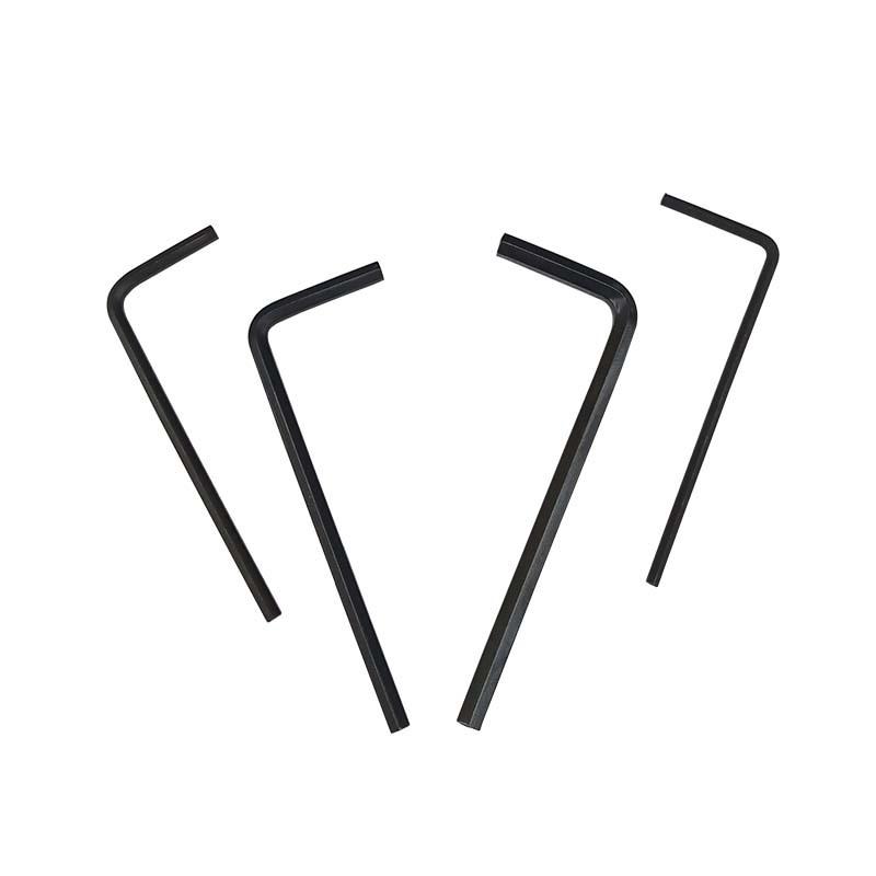 0.9-8mm Black Carbon Steel Metric Hex Key L-Shaped Wrench