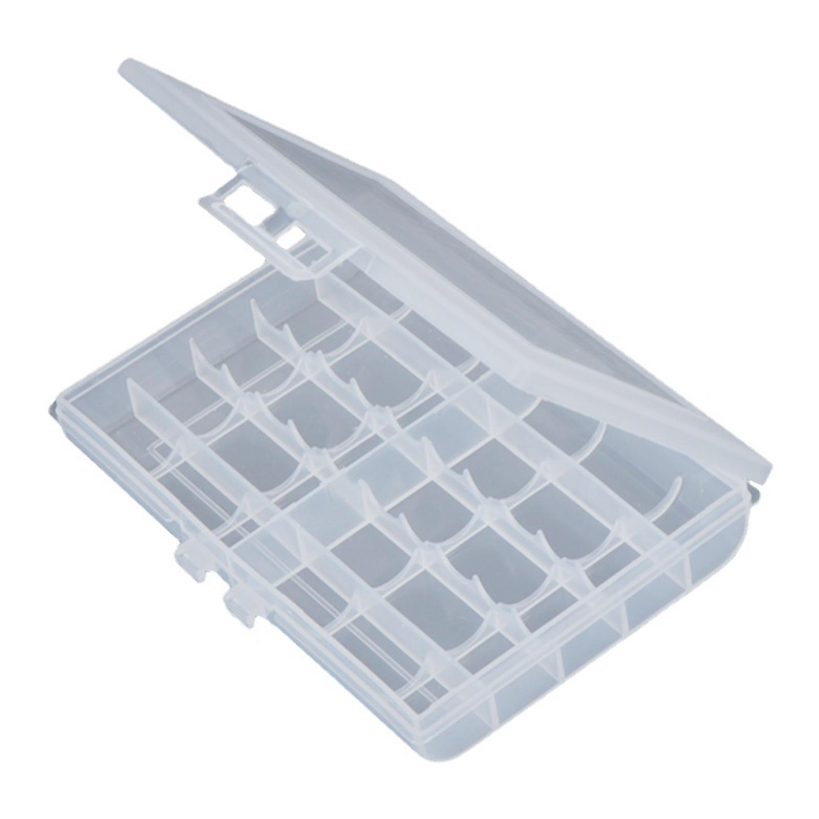 

10 Grid AA Plastic Batteries Storage Box Battery Holder Case Organizers Container Hard Case Cover белый