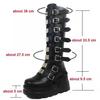 Long Martin Boots Women's Autumn and Winter Belt Buckle Thick Bottom Punk Style Spice Girls Knight Boots
