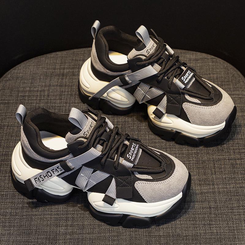 Papa Schuhe Damen Neue Frühling und Herbst Kleine Aufzug Wild Casual Damen Sport Schuhe Plattform