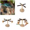 Bird Wood Perch Rotating Molar Stand for Parrots Conure Supplies Budgies Grinding Scratchers for Small Medium Parrots