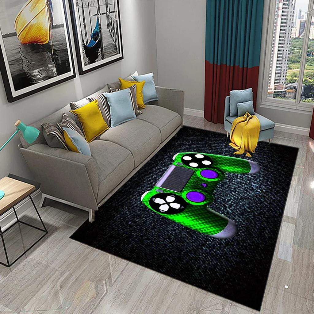 Anime Game Controller Children's Play Area Carpet Children's Game Floor Mat Cartoon 3D Pattern Living Room Decorative Carpet