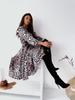 2024 Autumn European & American Fashion Long-Sleeve Printed Dress