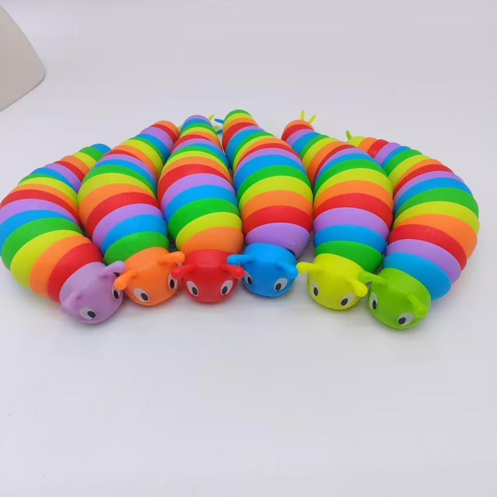 Rainbow Caterpillar Decompression Toy - Educational Slime Snail for Stress Relief