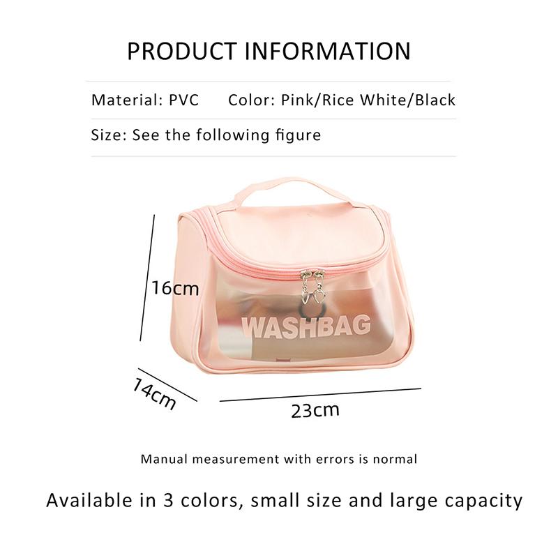 1Pc New Ins Style Multifunctional Cosmetic Bag For Women Wash Bag Portable Waterproof Swimming Bag Home Travel Storage Bag Case