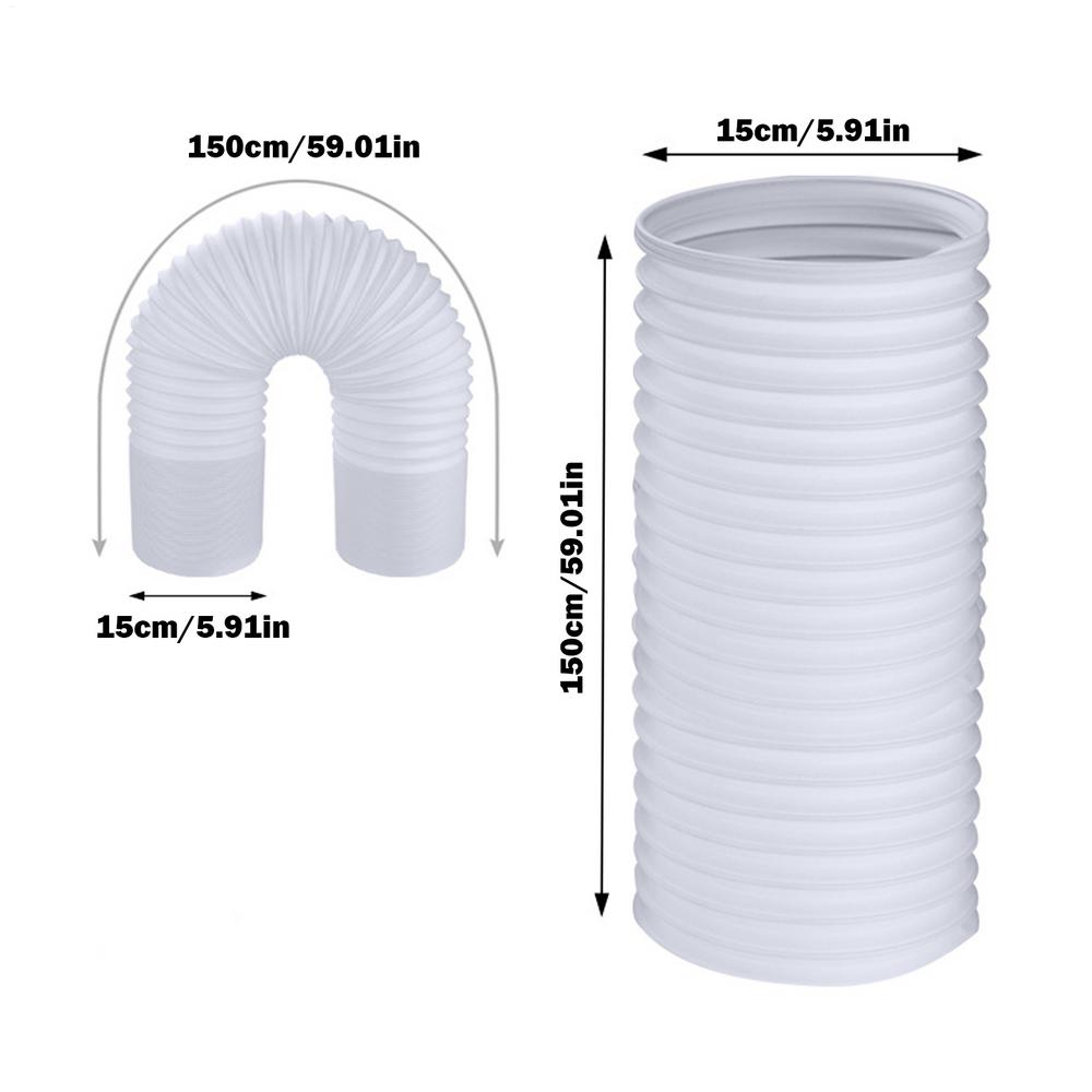 150mm Air Conditioner Exhaust Duct Telescopic Heat Exhaust Ventilation Duct Thickened Wire Corrugated Duct Air Conditioner Parts