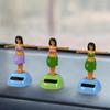 Car Decoration Dancing Doll Car Accessories Solar Power Toy Shaking Head Hawaii Swinging Animated Girl Car Ornament Car-styling
