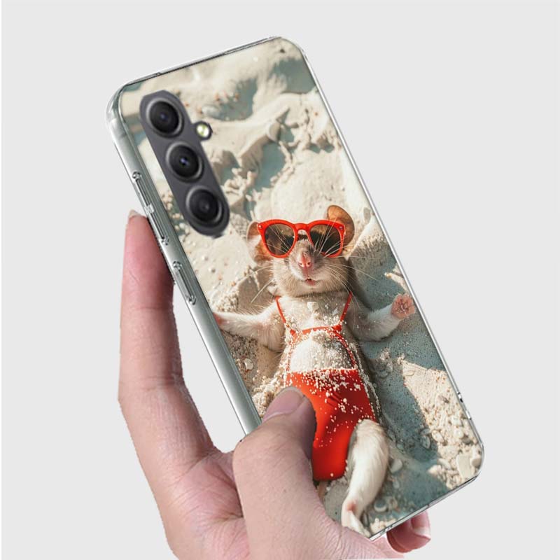 Cute Hamster Phone Case for Samsung A16 A26 A36 A56 A17 A37 A57 A07 A06 A02S A03 A04S A05S Galaxy Note 20 10 A50S A71 A51 A31 A3