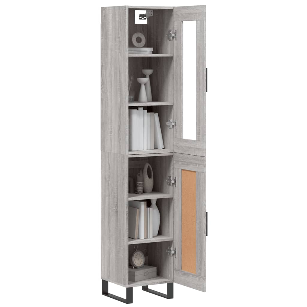 Highboard Gray Sonoma 34.5 x 34 x 180 cm Particleboard