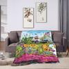 P-Plants-vs-Zombies Video Games Flannel Blanket  Soft Durable Bedding Throws for Living Room Travel Fun Bedspread Sofa Bed Cover