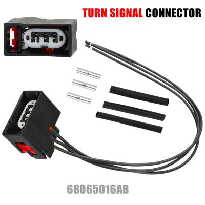1 Satz Auto Blinker vorne Stecker Kabelbaum Kompatibel für 2007-2018 Jeep Jk 68065016AB