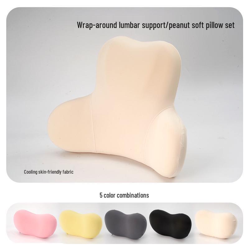 Ergonomic Multi-Angle Lumbar and Neck Support Pillow for Car