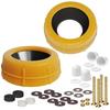 Upgrades Toilet Flange Repair Wax Rings Kit with Bolts Washers Nut for Strong Watertight Fit Prevents Leaks & Odors