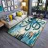 Underwater Octopus Nautical Theme Carpet Yoga Living Room Room Decor Children's Crawling Mat Doormat Area Rug Games Mat