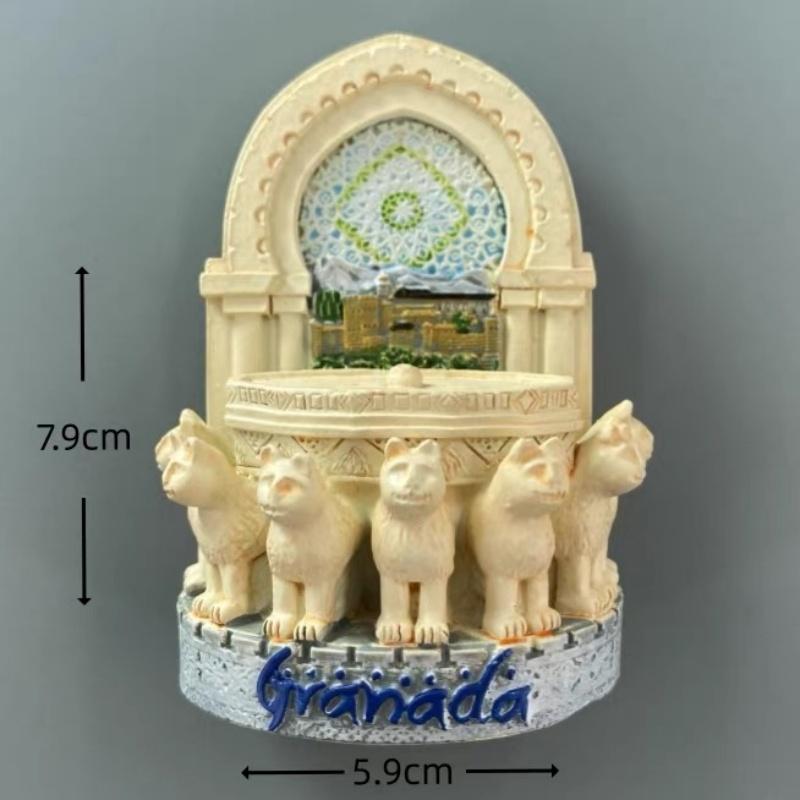 3D Resin Fridge Magnet Spain City Souvenir Barcelona Valencia Madrid Cordoba Granada Refrigerator Magnet Home Decor Gift