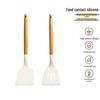 Silicone Spatula & Ladle Set with Wooden Handle for Home and Baby Food Preparation - High Quality, Stylish Design