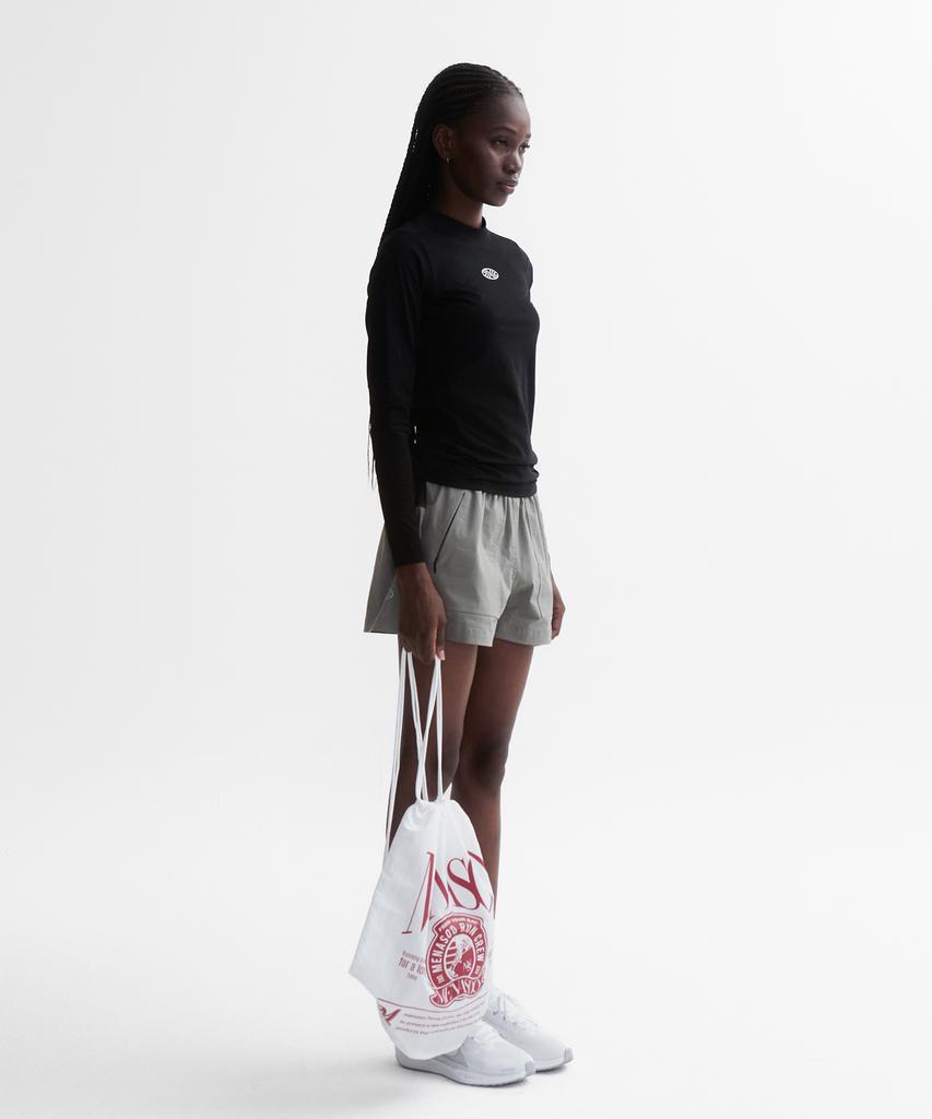 Minasu Venode Small Track Logo Active Long Tshirts_Black (Tight Fit)