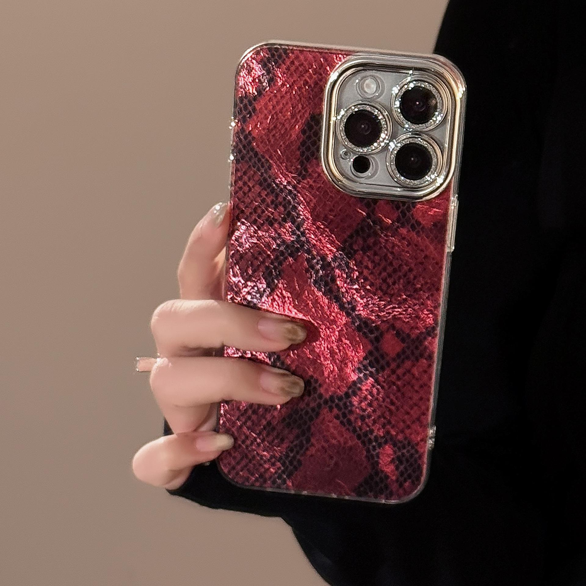 

Premium python pattern mobile phone case For16 For Apple 17 promax lens film For iPhone 14 European and American 13 personality hard 7/8/SE2020