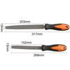 Cut Mill File Flat, 6/8 Inch Flat Hand File with High Carbon Hardened Steel, Ergonomic Grip, Plastic Handle, Finder Flat File for Sharpening Mill
