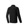 FILA Fitness Dark Pioneer Solid Color Stand Collar Fleece Long Sleeve T-Shirt Men Tops A11M541206FBK