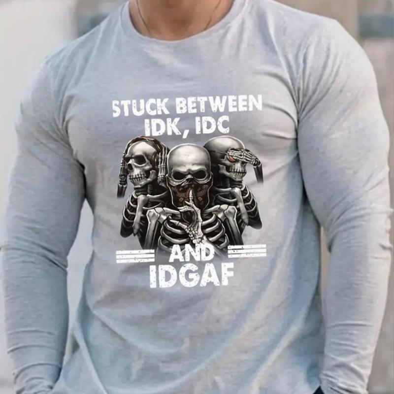 

Мужские футболки с принтом скелета и полосками, футболки с длинным рукавом, повседневные свитера с круглым вырезом, мужская одежда больших размеров 8XL бежевый