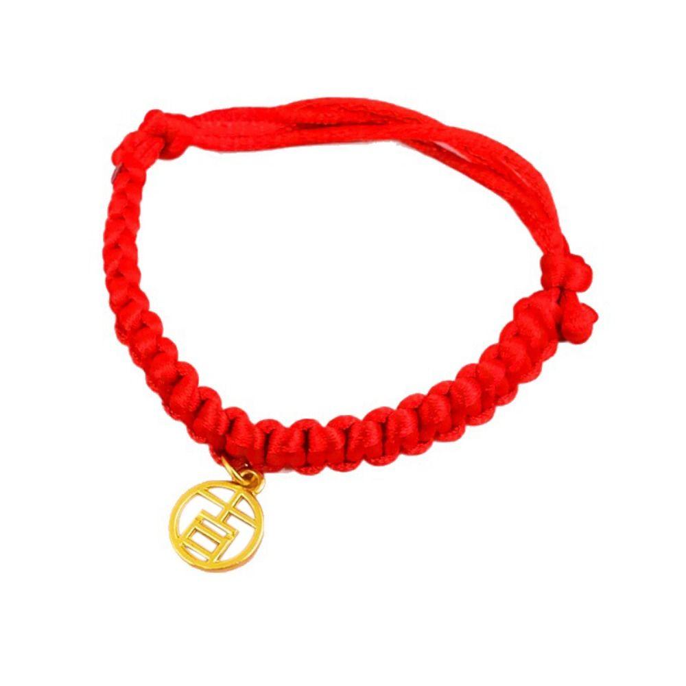 Chinese Style Red Rope Braided Cat Collar Adjustable Fortune Bell Cat Collar  For Cats Puppy