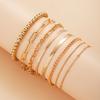 8 Pcs Gold Color Bracelet Set Boho Retro Thick Twist Cuban Beaded Chain Bracelet for Women 2025 Trendy Quality Jewelry Gifts