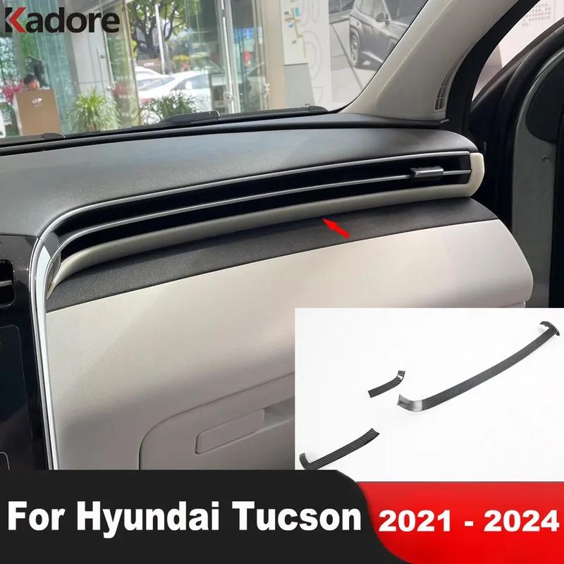 Car Side Air Condition Vent Outlet Cover Trim For Hyundai Tucson NX4 2024 Carbon Fiber Interior Accessories