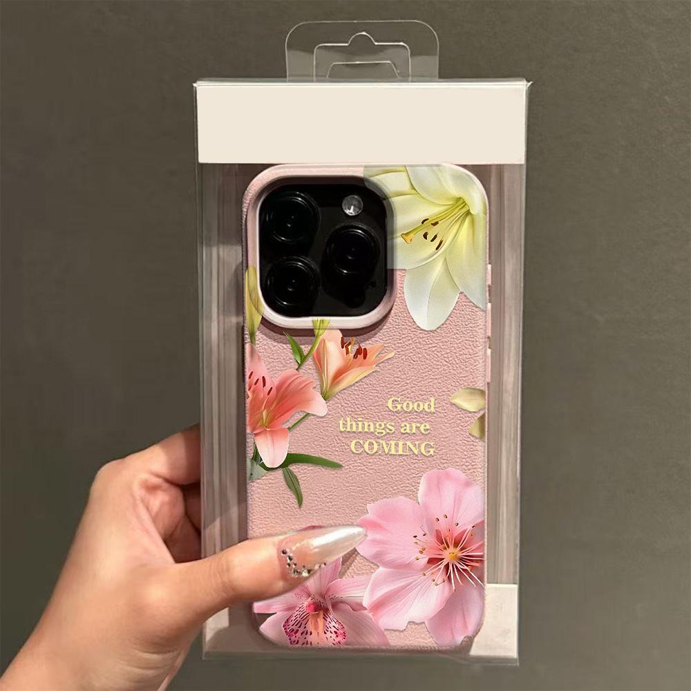Pastoral Flower Pattern Phone Case For Iphone 17 16 Plus 13 Pro Max 11 15 12 14 17E 16E Transparent Full Camera Protection Cover