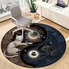 1pc Yin-Yang Cats Chair Carpet for Office Non-Slip, Machine Washable Rug for Office, Room - Holiday Decor, Machine Made Yy251016083
