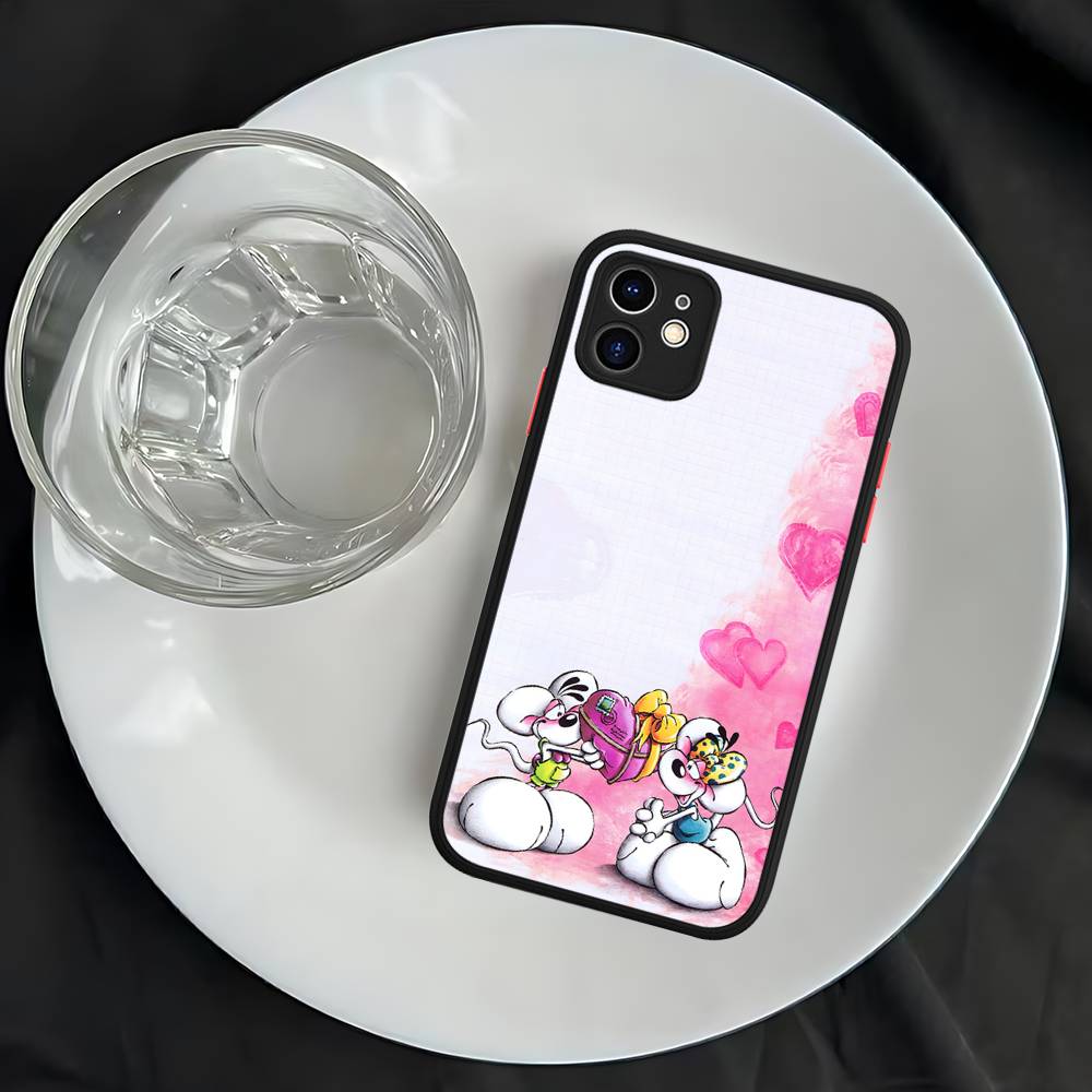 Cartoon D-Diddl For IPhone 11 12 13 14 15 16 Pro Max Plus Matte Translucent Phone Cover