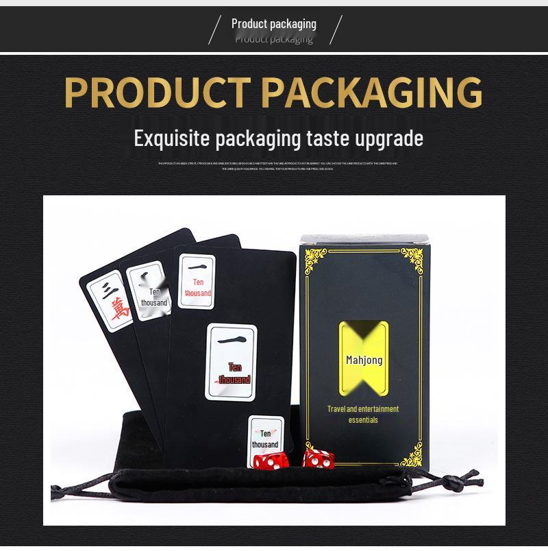 Waterproof Mini PVC Frosted Mahjong Playing Cards