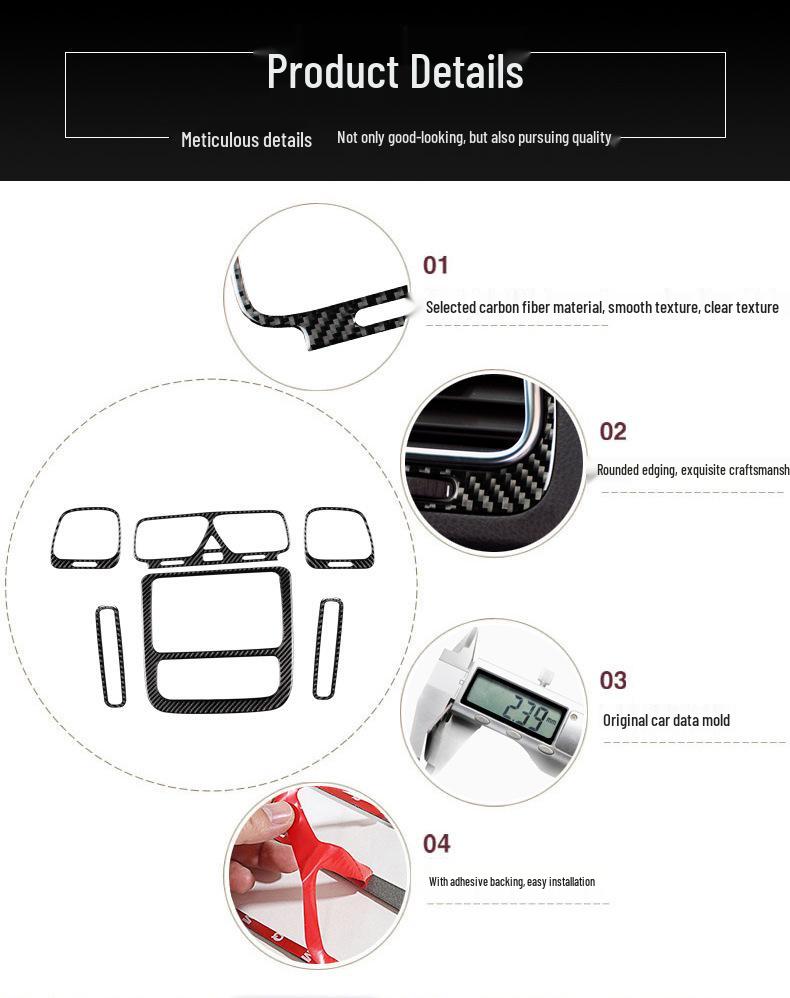 Carbon Fiber Air Vent Panel Sticker for 11-14 Volkswagen Scirocco