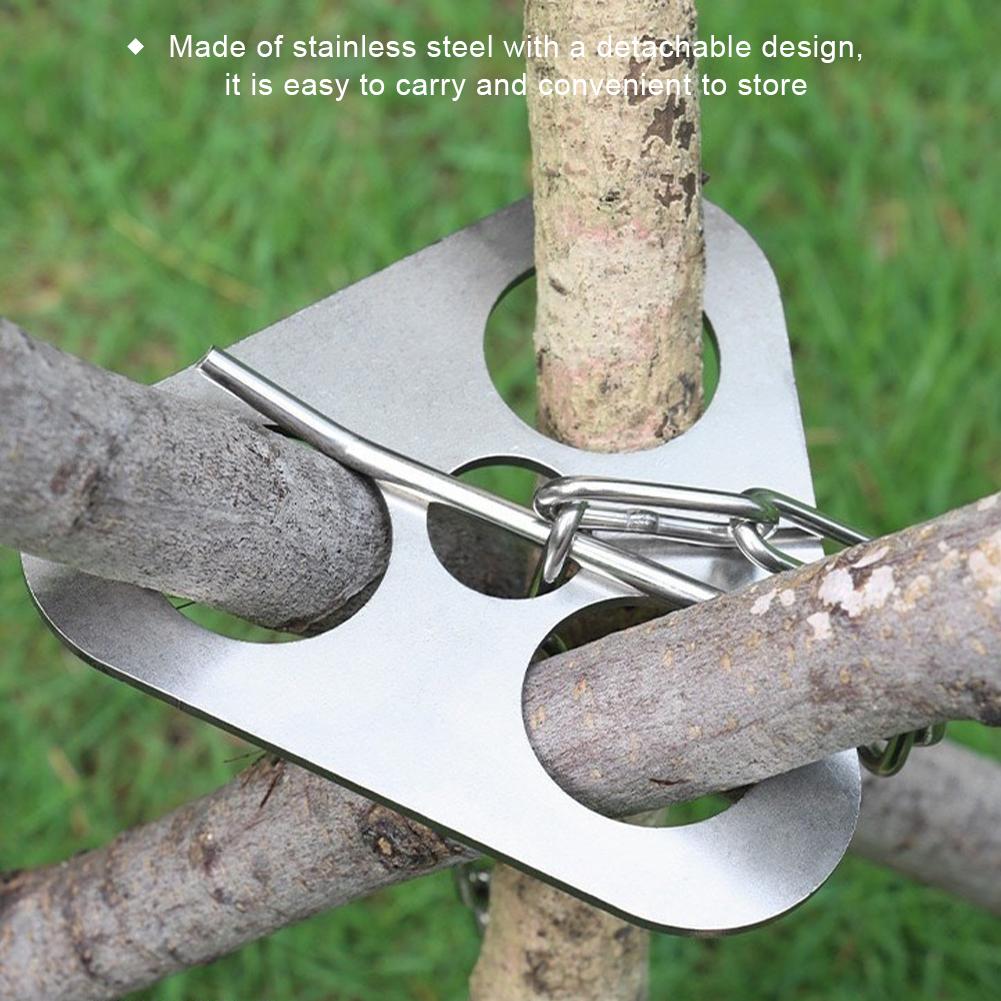 Tragbare Campingausrüstung und -ausstattung Abnehmbares Outdoor-Grillstativ Hängeständer Lagerfeuer-Kochzubehör-Set