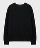 NOIRER Kaschmir-Baumwoll-Strickpullover mit tiefem V-Ausschnitt (Schwarz)