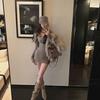 Women's Autumn/Winter Waist-Cinching Knitted Dress, Short Bodycon Skirt with Buttons, Elegant Style, New Yarn Fashion