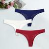 Ice Silk G-String for Women Sexy Seamless Thongs Panties Cotton Women Underwear Girls Ladies Bikini Briefs Lingerie 3 Pcs/set