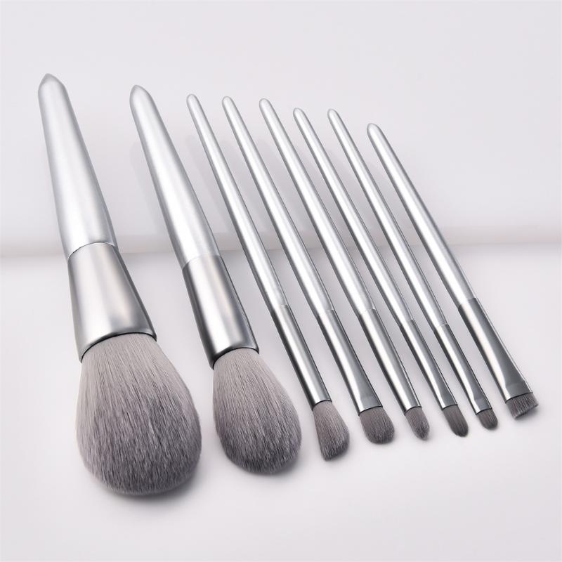 Eye Catching Synthetic Fiber 8pcs Makeup Brushes Set Delicate Cosmetic Brushes Face Makeup For Professional Look