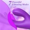 3-in-1 Rabbit Vibrator for Women - G-Spot & Clitoral Stimulation, 14 Vibration Modes + 7 Tongue Licking Flaps