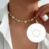 Fashionable Starfish Necklace With Delicate Pearls Beaded Neckchain Suitable For Beach Parties Or City Outings