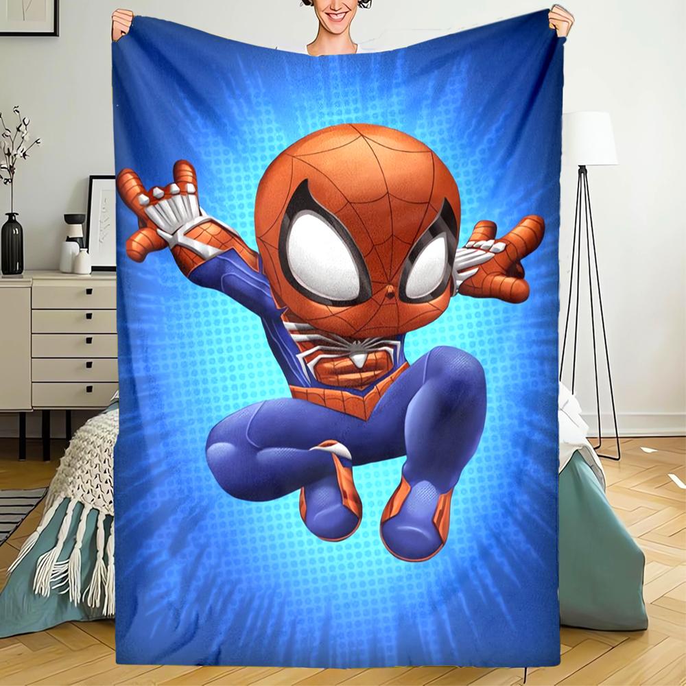 Spider Man Theme Printed Blanket - Perfect for Couch, Bed, Travel & Outdoor Use | Machine Washable, Cozy & Durable.