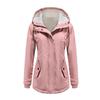 Women's Hooded Cotton Jacket with Plush Lining - Medium Long Style for Autumn/Winter