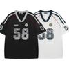 American Retro Sports Jersey Short-sleeved Fans European and American Street Tide Brand Loose Fan Version