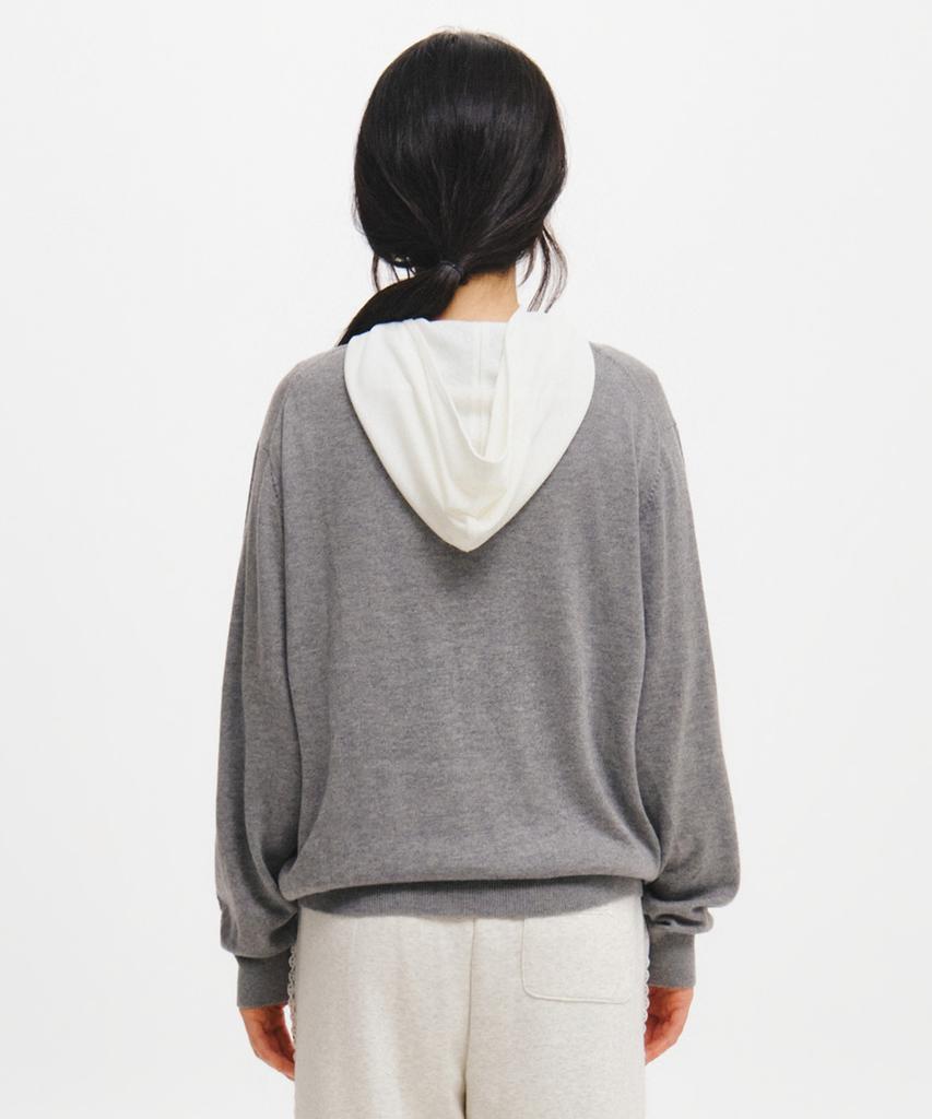 GENERALIDEA [Suyeon Pick] Deep V-Neck Loose Fit Knit Pullover [Melange Grey] / Gf3Lkp506