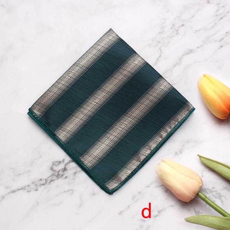 Men'S Dress Business Wedding Suit Pocket Towel Striped Flower Chest Towel Handkerchief Banquet Small Square Towel