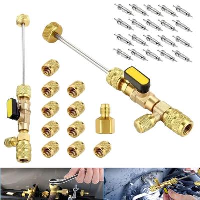 1/4" Port Valve Core Installer A/C Line Repair HVAC Repair Tools Repair Kit Valve Core Remover  DIY