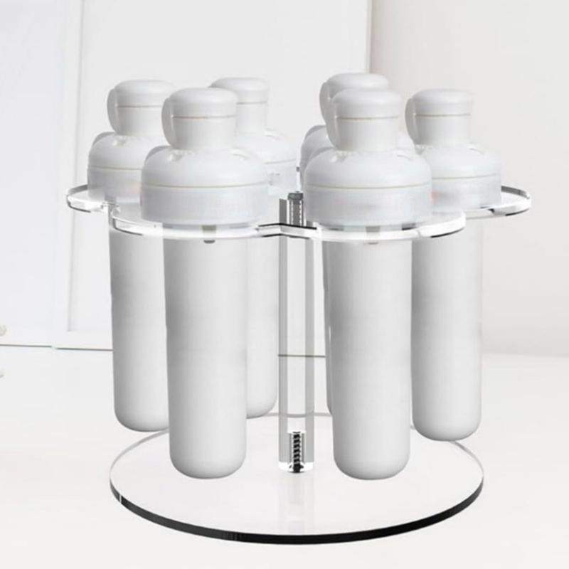 6 Hole Flavor Cartridge Organiser With Acrylic Construction Clear Spacious Designs Stoarge Rack