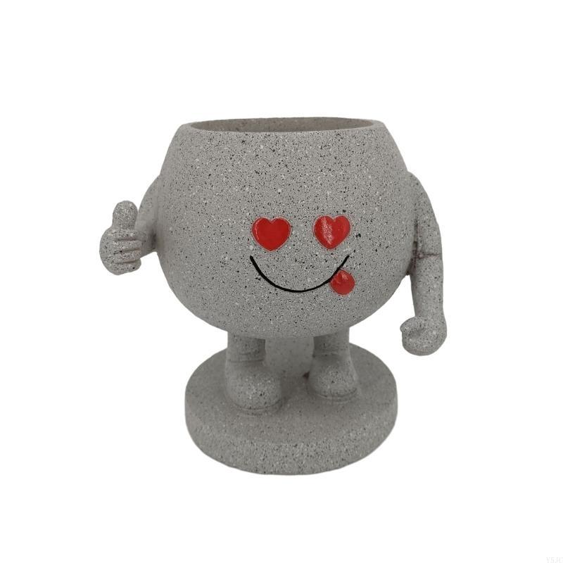 Y5JC Мини-горшки для растений из смолы Горшки для растений Горшки Цветочные горшки