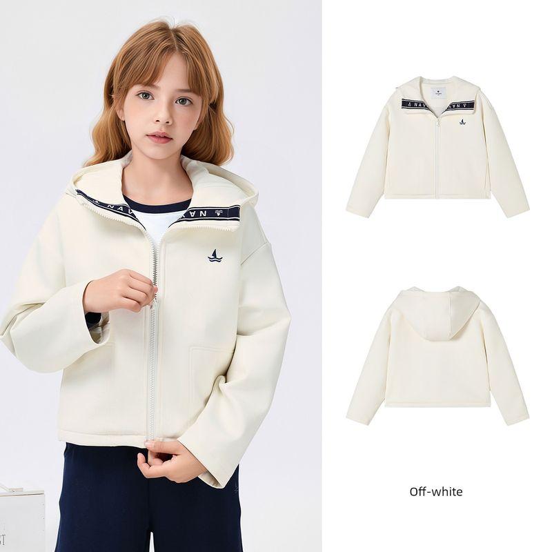 Navigare Italian Small Sailboat Kidsren's Jacket 2026 Spring and Autum New Style Girls' Hooded Casual Top